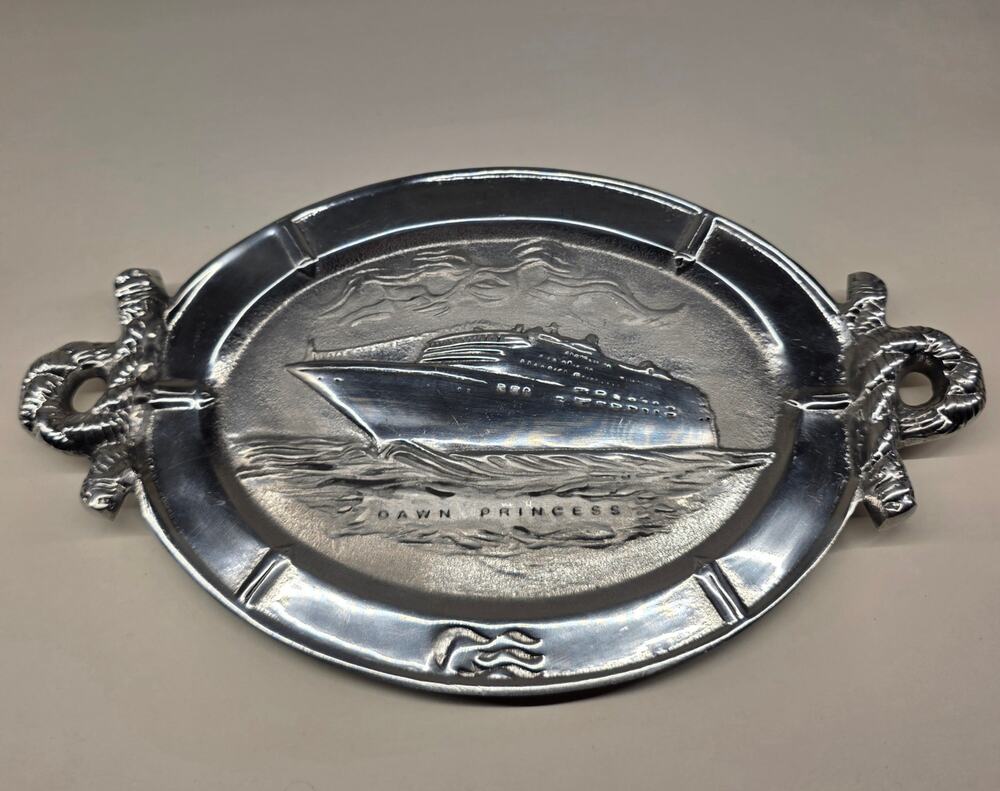 Robert Dennison Dawn Princess 1997 Maiden Voyage Cast Aluminum Ashtray Tray